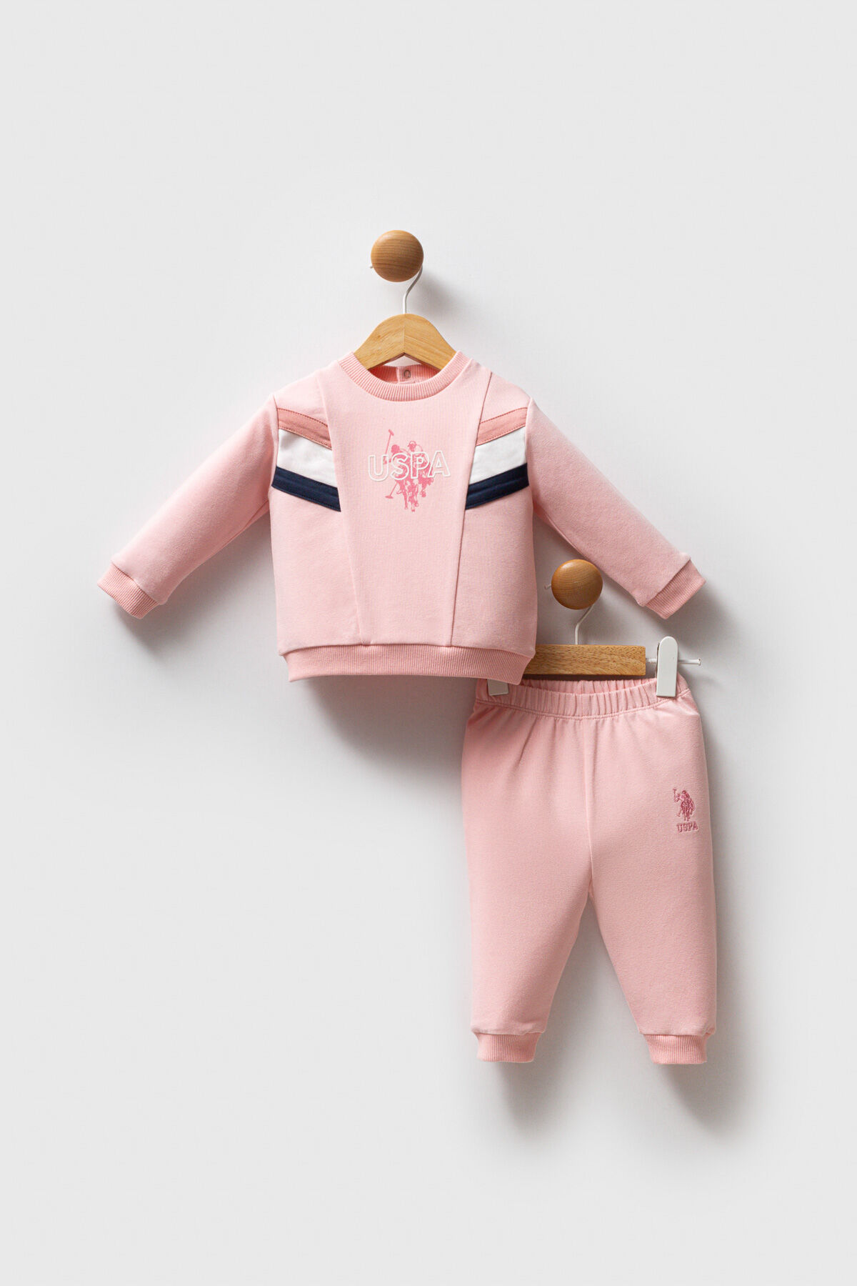 U.S. Polo Assn Kız Bebek Pembe Takım