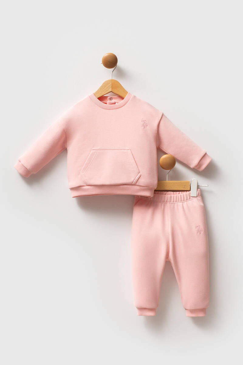 U.S. Polo Assn Kız Bebek Açık Pembe Bebek Takımları