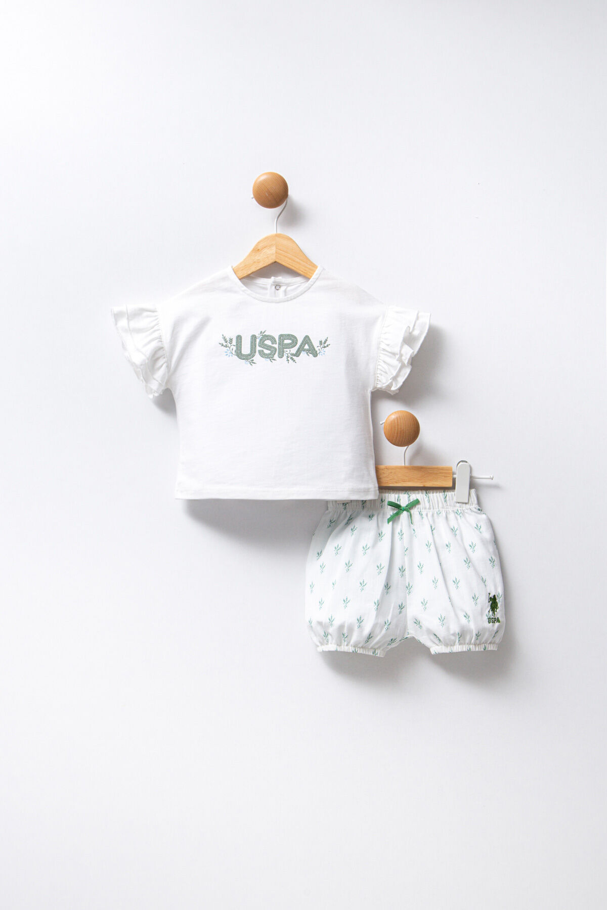 U.S. Polo Assn Kız Bebek Beyaz Takım