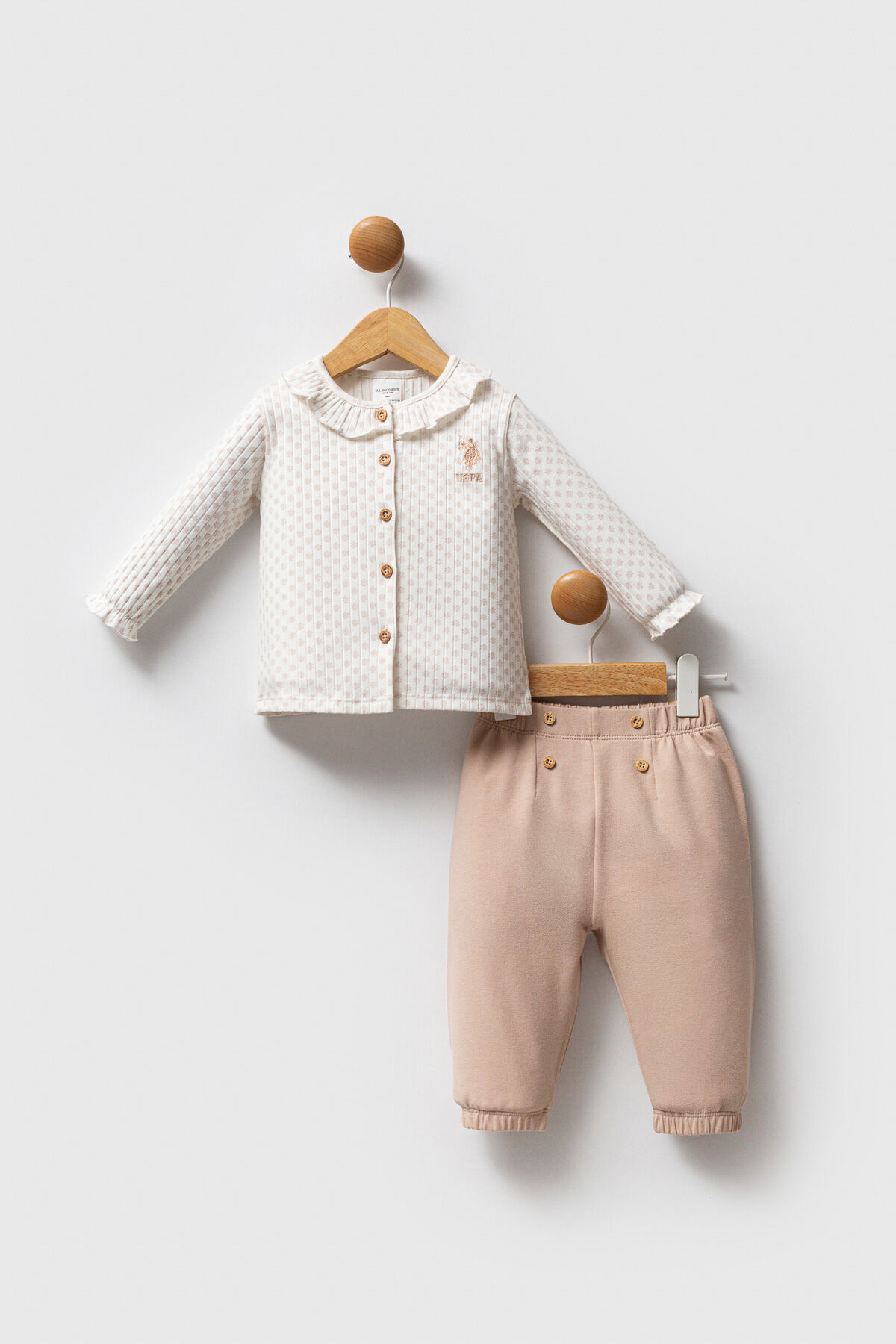 U.S. Polo Assn Kız Bebek Beyaz Takım
