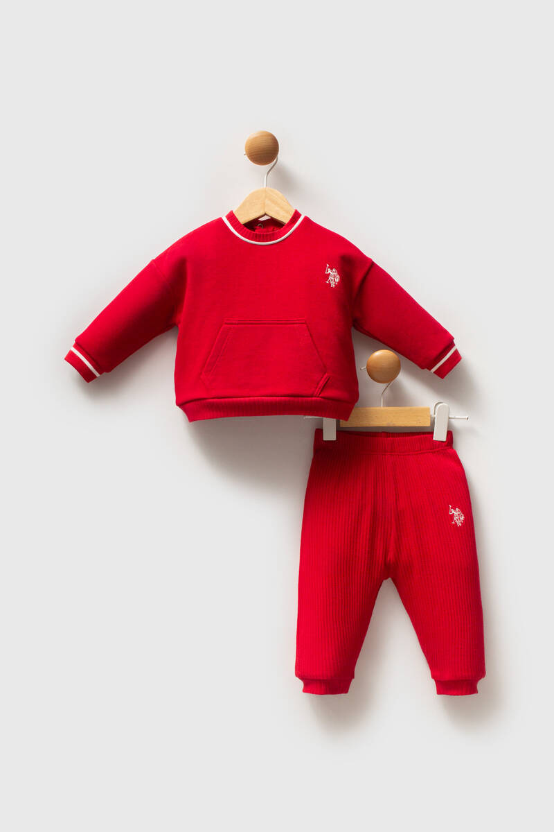 U.S. Polo Assn Kız Bebek Kırmızı Bebek Takımları