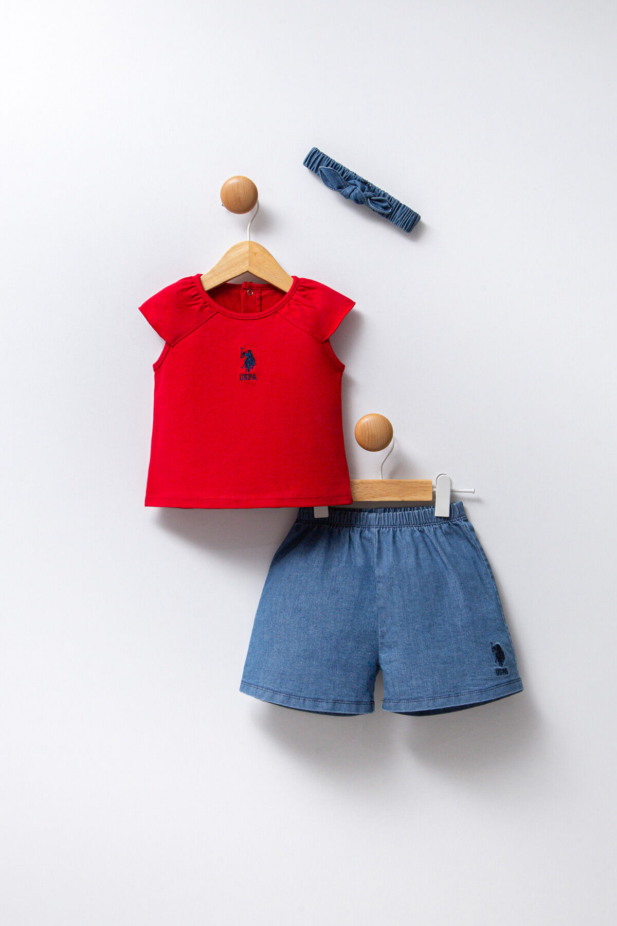 U.S. Polo Assn Kız Bebek Kırmızı Takım