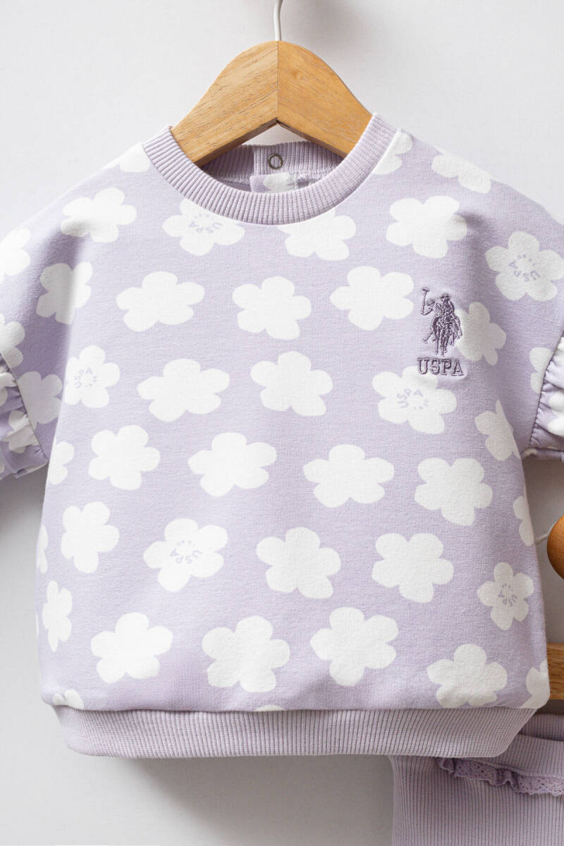 U.S. Polo Assn. Kız Bebek Kışlık Regular Fit Mor Bebek Takımı USB2770-C-V2 - 2
