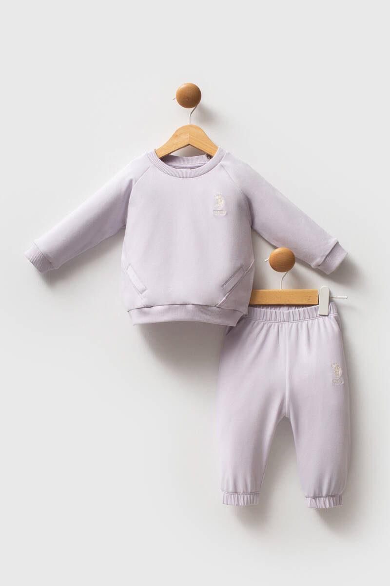 U.S. Polo Assn Kız Bebek Mor Takım