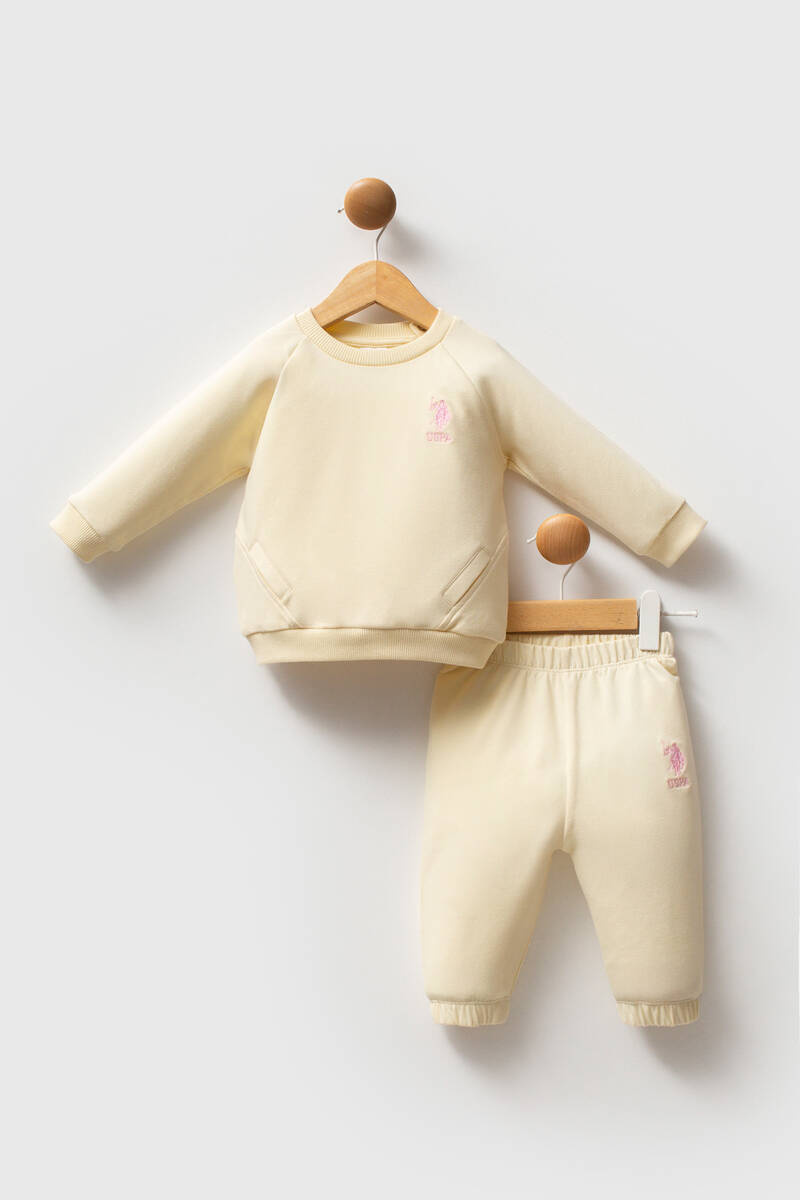 U.S. Polo Assn Kız Bebek Sarı Bebek Takımları