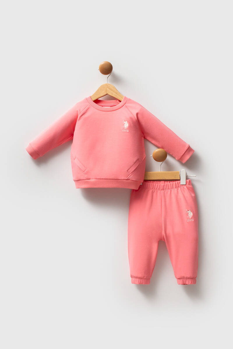 U.S. Polo Assn Kız Bebek Pembe Bebek Takımları