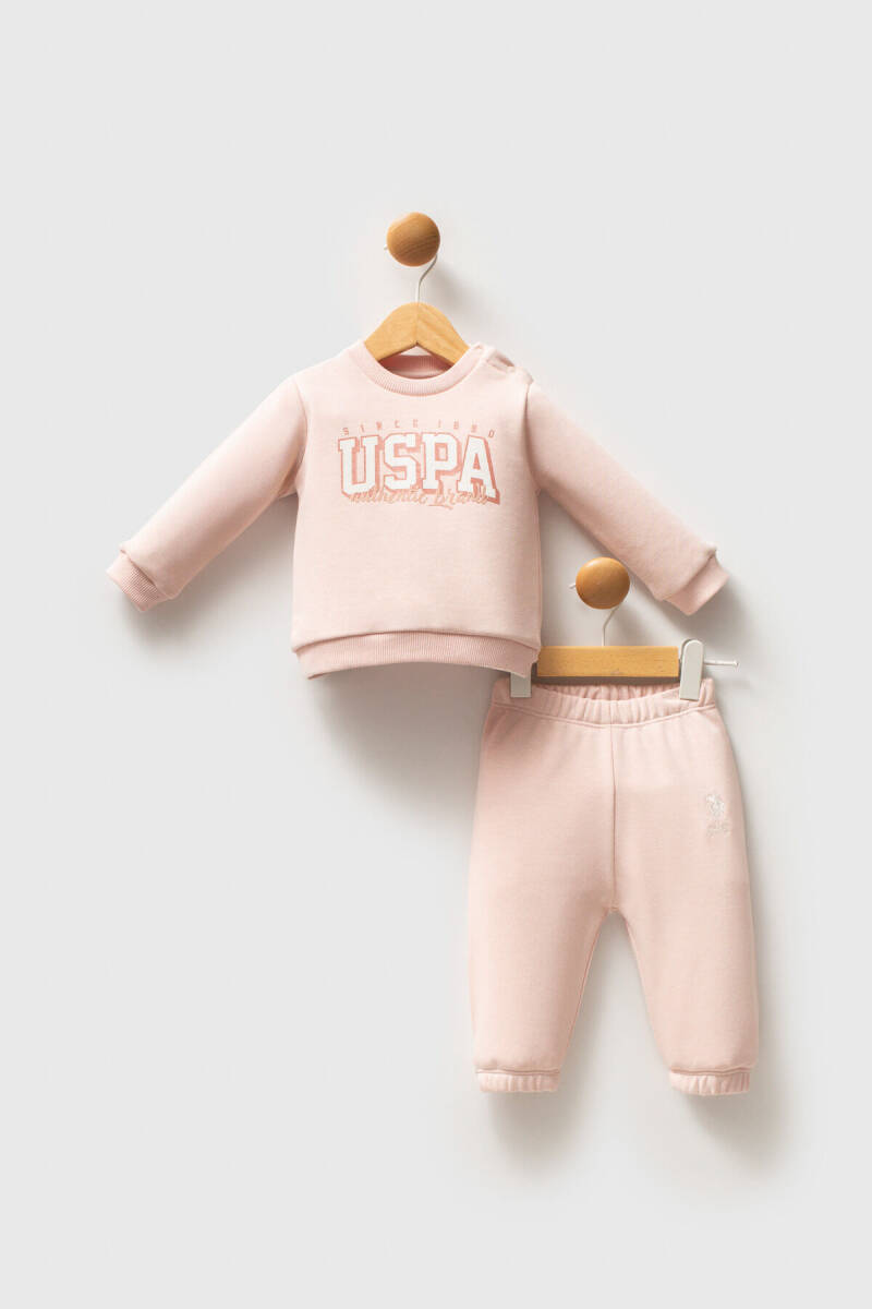 U.S. Polo Assn. Kız Bebek Kışlık Regular Fit Pembe Bebek Takımı USB2742-C-V1 - 1