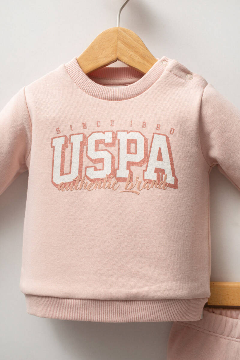 U.S. Polo Assn. Kız Bebek Kışlık Regular Fit Pembe Bebek Takımı USB2742-C-V1 - 2