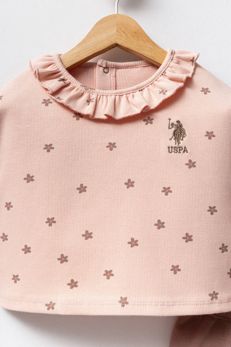 U.S. Polo Assn. Kız Bebek Kışlık Regular Fit Pembe Bebek Takımı USB2759-C-V1 - 2