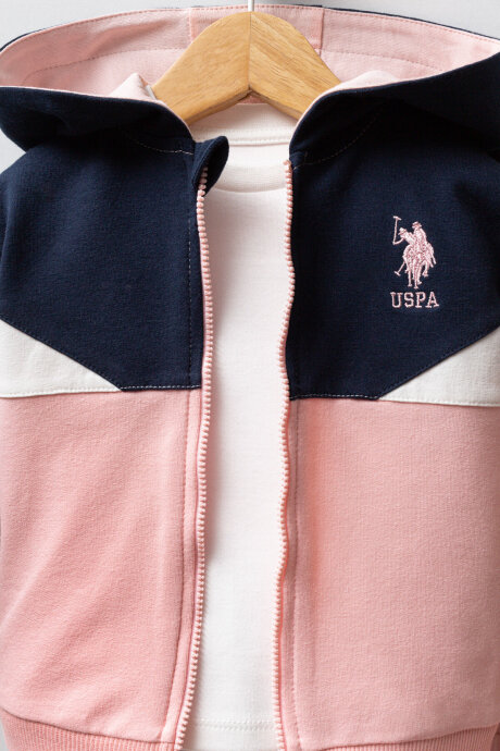 U.S. Polo Assn. Kız Bebek Pamuklu Kışlık Regular Fit Pembe Bebek Takımı USB2758-C-V1 - 3
