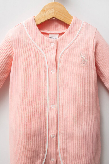 U.S. Polo Assn. Kız Bebek Kışlık Regular Fit Pembe Tulum USB2737-C-V2 - 2