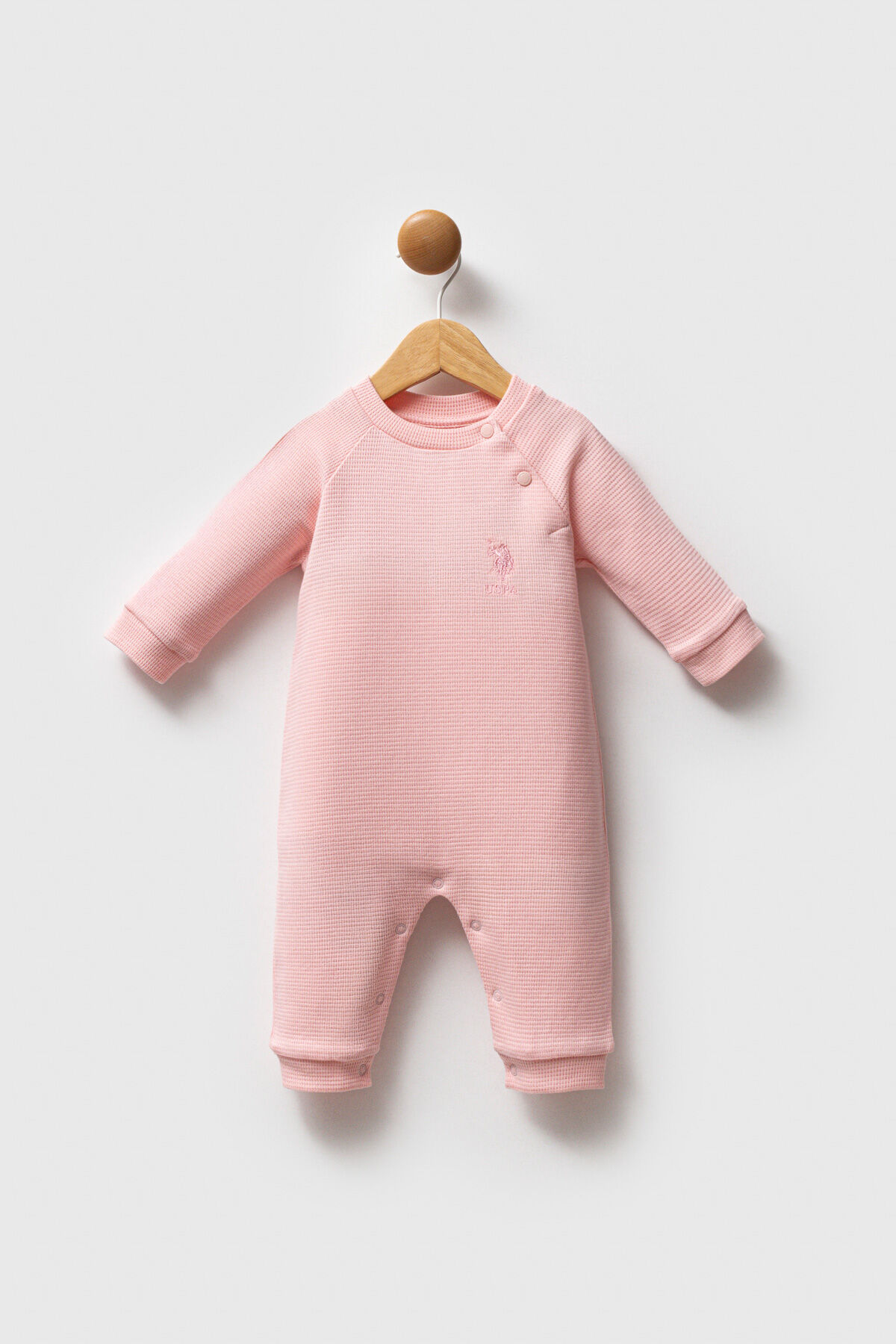 U.S. Polo Assn Kız Bebek Pembe Tulum