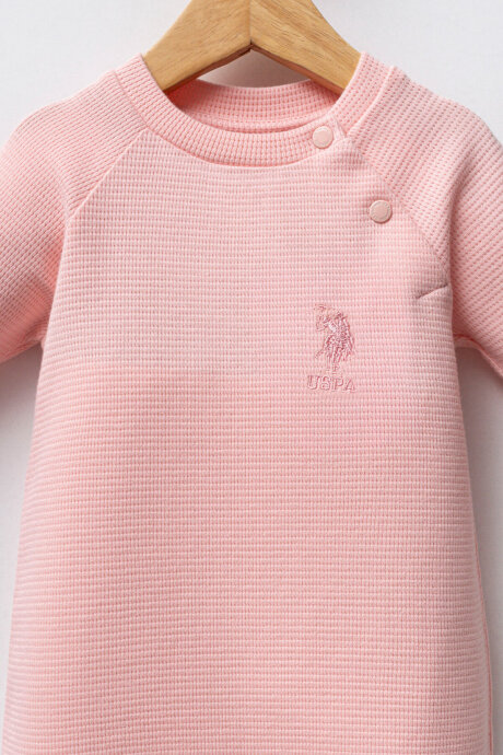 U.S. Polo Assn. Kız Bebek Kışlık Regular Fit Pembe Tulum USB2717-C-V1 (1)