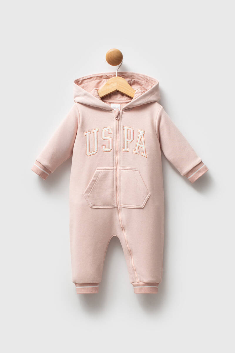 U.S. Polo Assn Kız Bebek Pembe Tulum