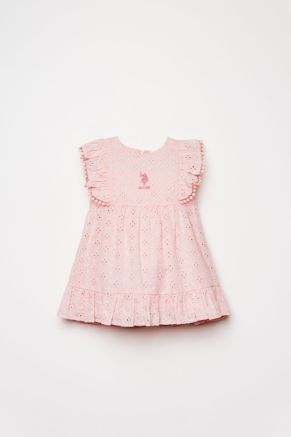 U.S. Polo Assn. Kız Bebek Pembe Elbise