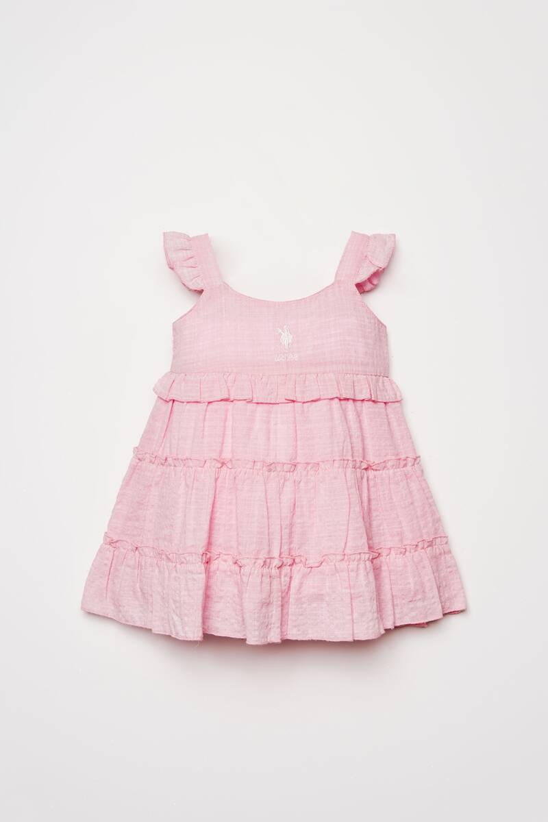 U.S. Polo Assn. Kız Bebek Pembe Elbise