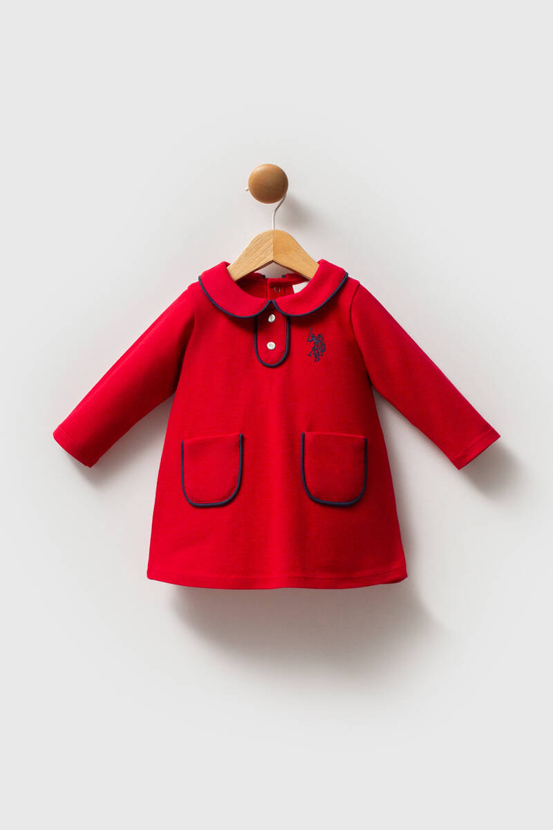 U.S. Polo Assn Kız Bebek Kırmızı Elbise