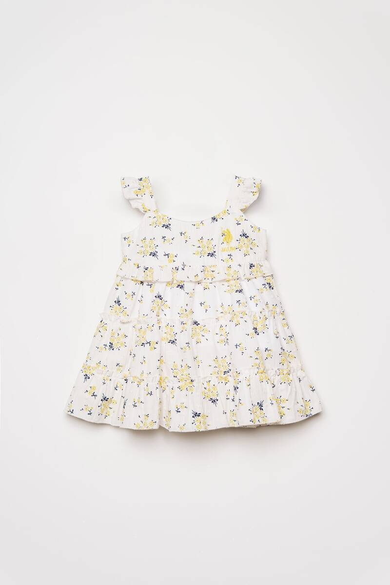 U.S. Polo Assn. Kız Bebek Sarı Elbise