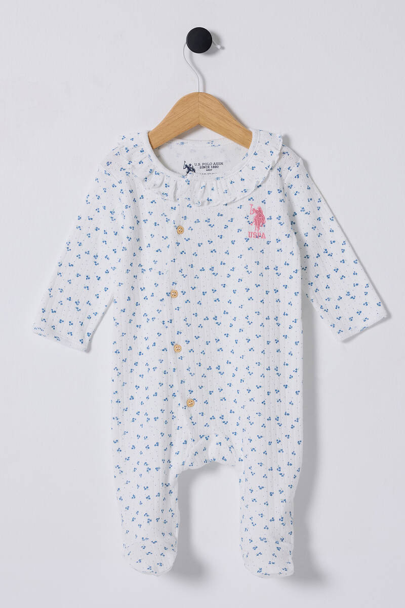 U.S. Polo Assn. Kız Bebek Mavi Tulum