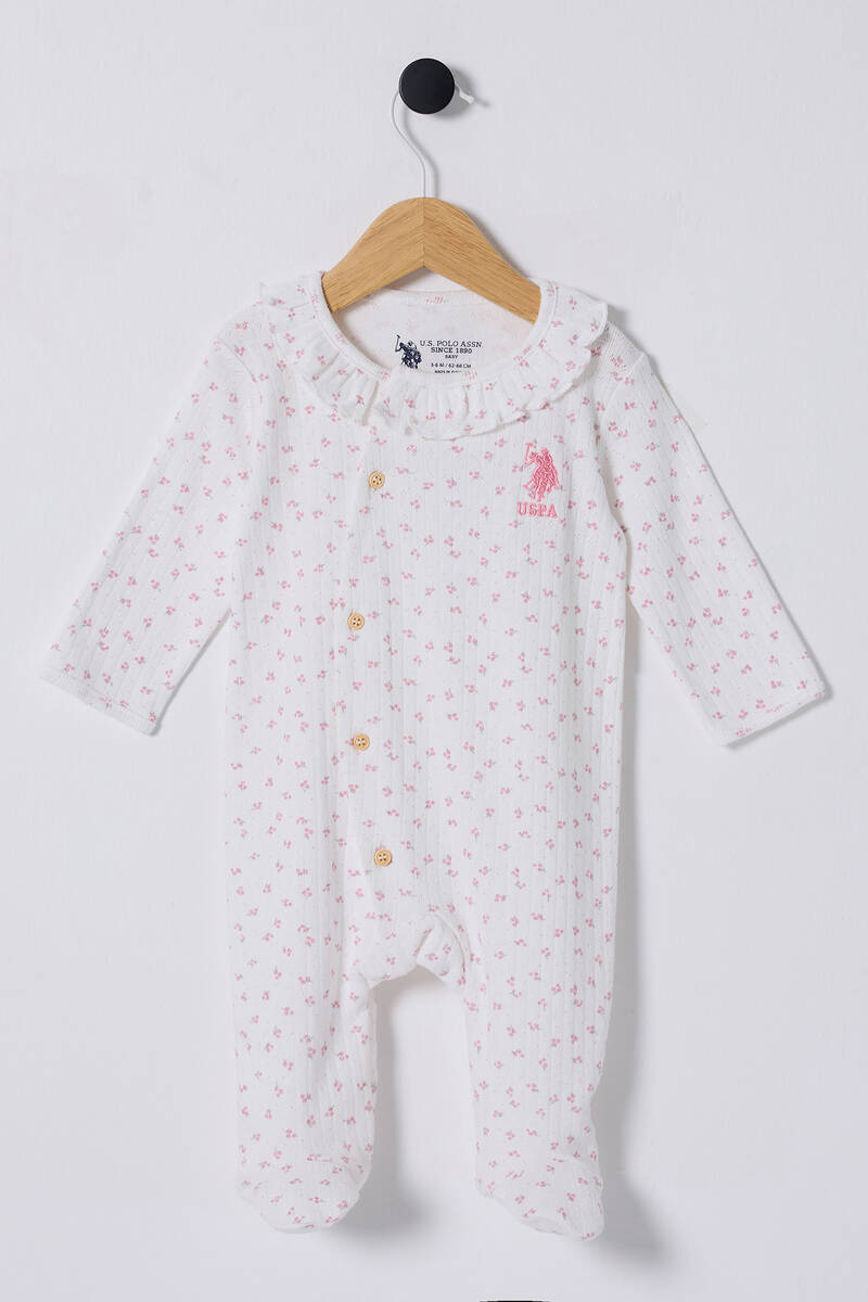 U.S. Polo Assn. Kız Bebek Pembe Tulum