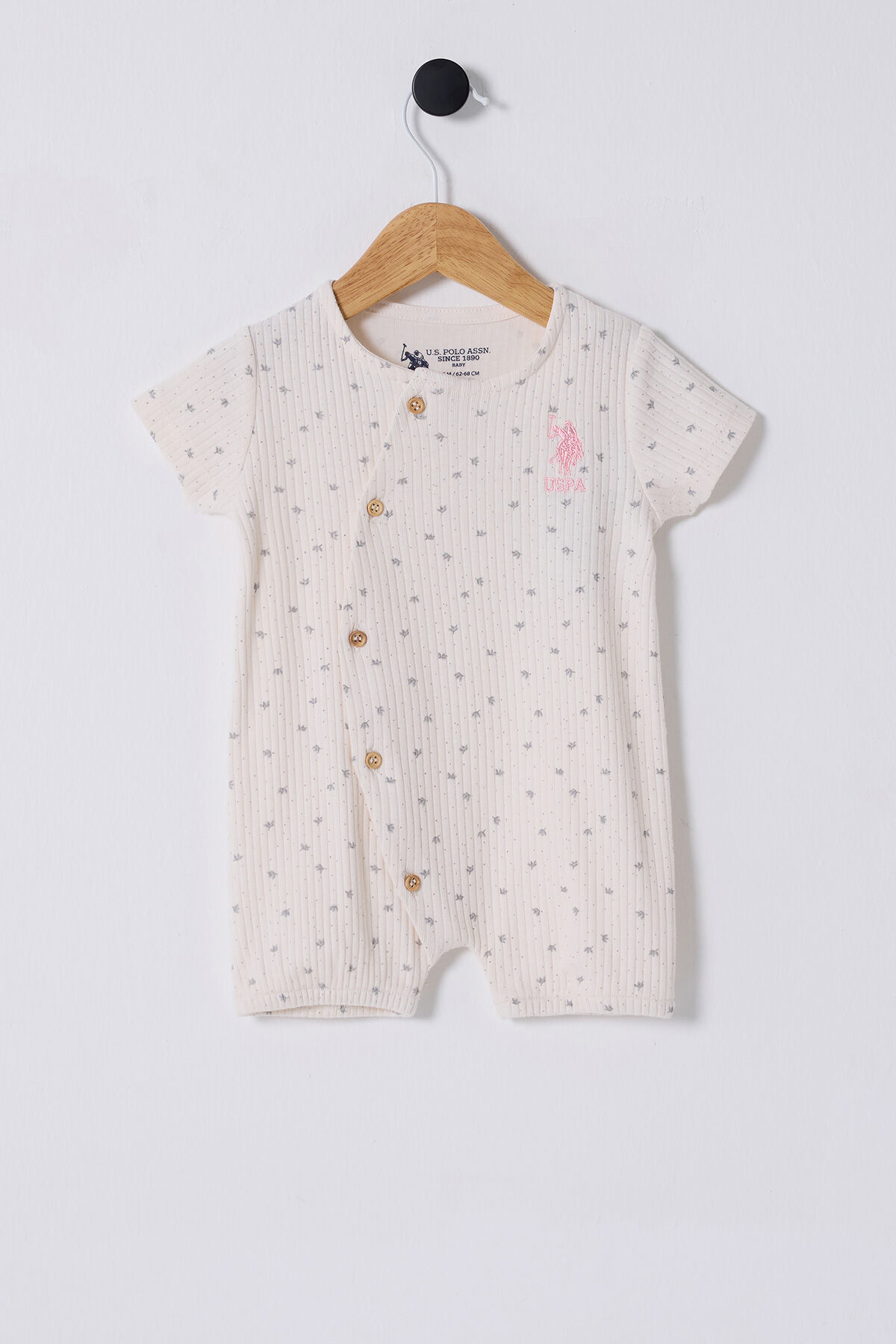 U.S. Polo Assn Kız Bebek Krem Tulum