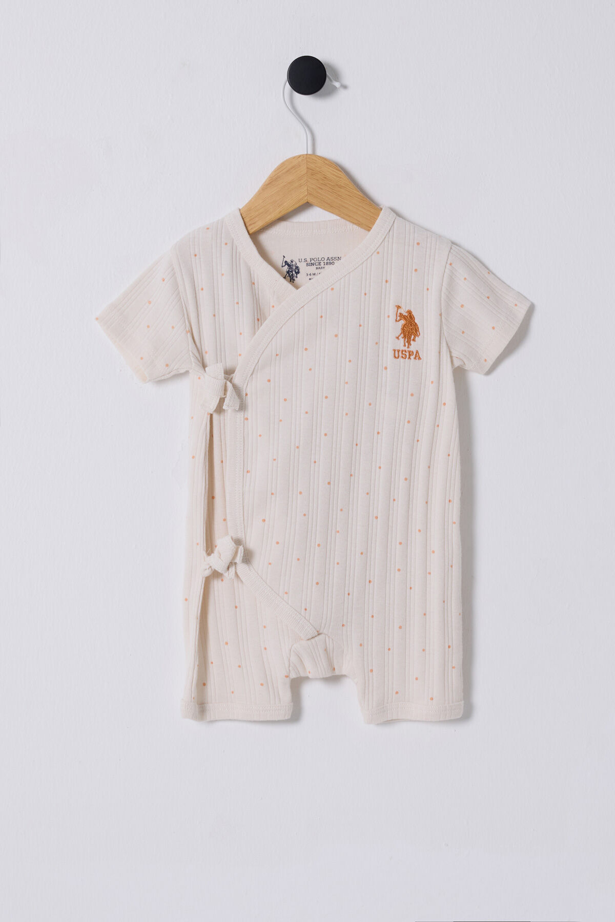 U.S. Polo Assn Kız Bebek Krem Tulum