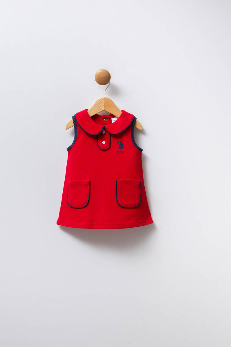 U.S. Polo Assn. Kız Bebek Kırmızı Elbise