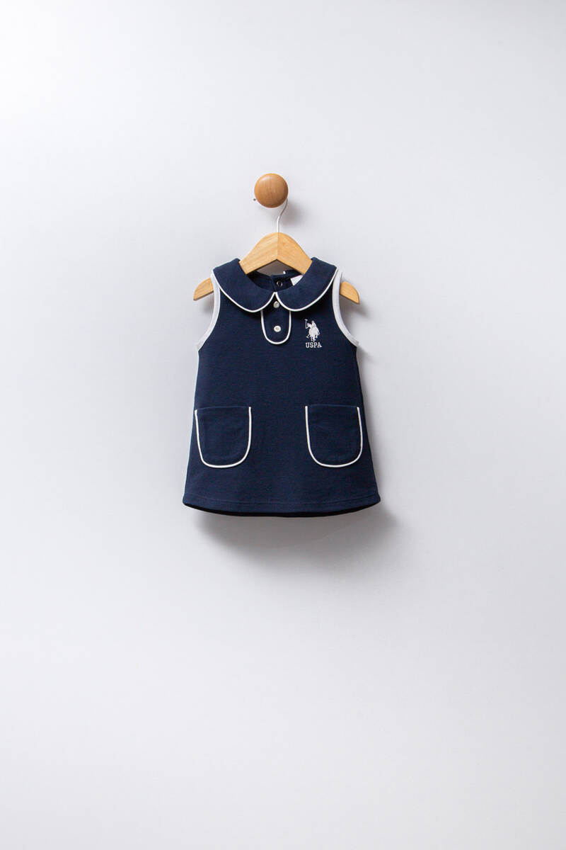 U.S. Polo Assn. Kız Bebek Lacivert Elbise