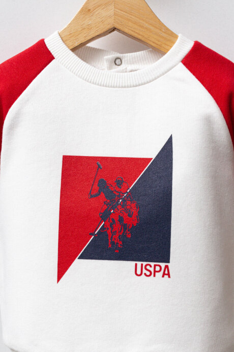 U.S. Polo Assn. Erkek Bebek Pamuklu Kışlık Regular Fit Kırmızı Bebek Takımı USB2551-C-V2 - 2