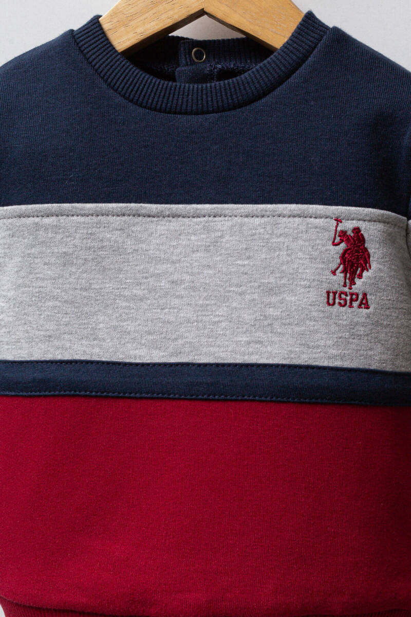 U.S. Polo Assn. Erkek Bebek Pamuklu Kışlık Regular Fit Lacivert Bebek Takımı USB2562-C-V1 - 2