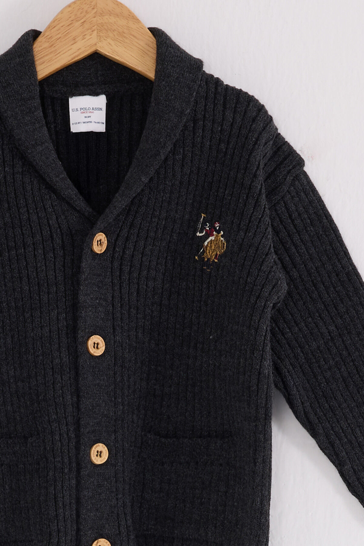 U.S. Polo Assn Erkek Bebek Antrasit Hırka