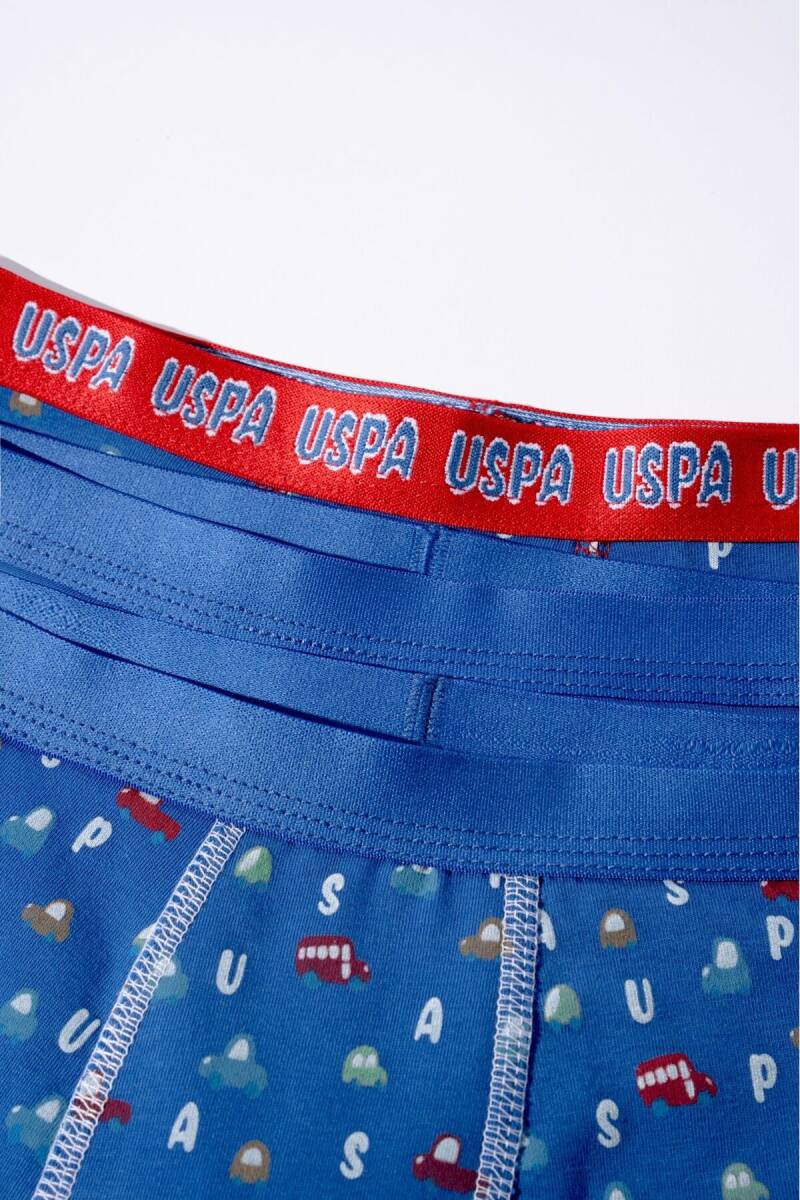 U.S. Polo Assn. Erkek Çocuk Pamuklu Kışlık Regular Fit Mavi Boxer US2247-C-V1 - 6