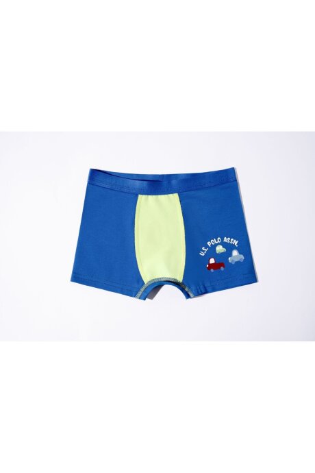 U.S. Polo Assn. Erkek Çocuk Pamuklu Kışlık Regular Fit Mavi Boxer US2247-C-V1 (1)