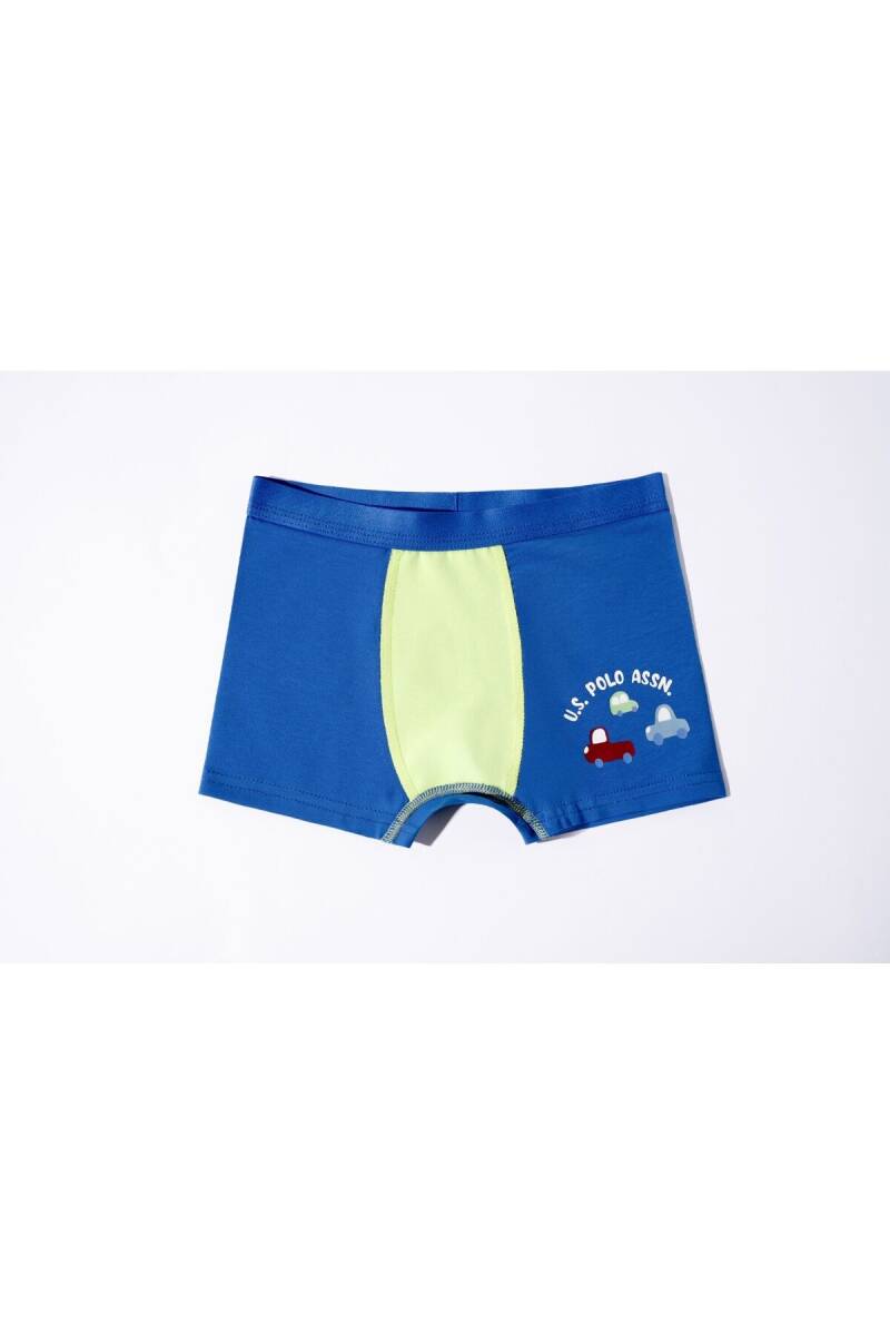 U.S. Polo Assn. Erkek Çocuk Pamuklu Kışlık Regular Fit Mavi Boxer US2247-C-V1 - 2