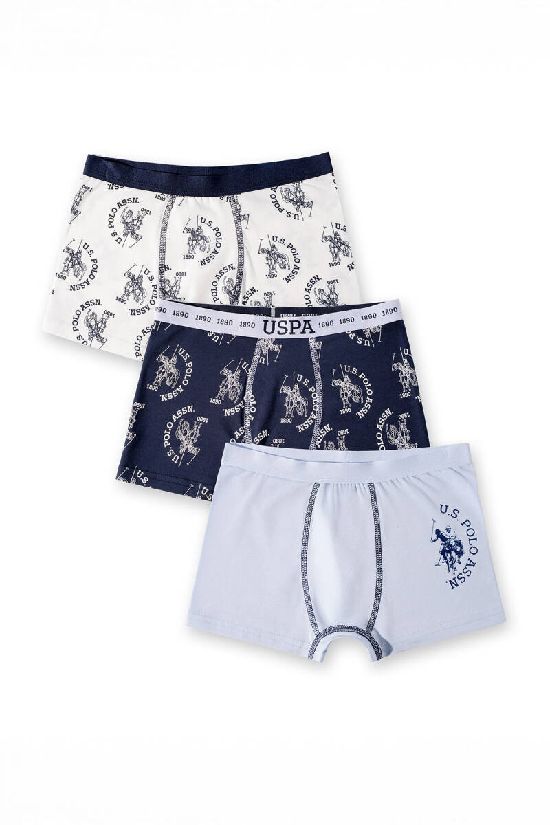 U.S. Polo Assn. Erkek Çocuk Pamuklu Kışlık Regular Fit Lacivert Boxer US2245-C-V1 - 1