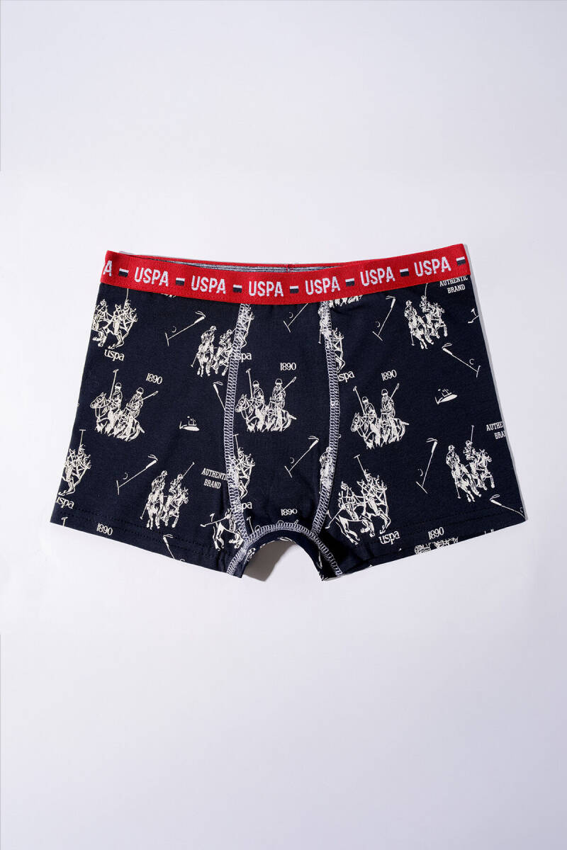 U.S. Polo Assn. Erkek Çocuk Pamuklu Kışlık Regular Fit Lacivert Boxer US2250-C-V1 - 4
