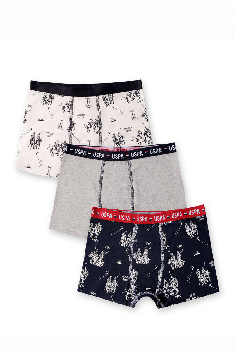 U.S. Polo Assn. Erkek Çocuk Pamuklu Kışlık Regular Fit Lacivert Boxer US2250-C-V1 - 1