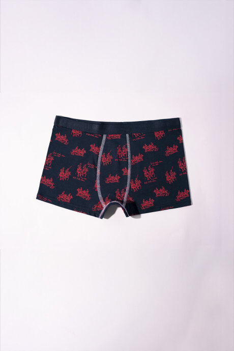 U.S. Polo Assn. Erkek Çocuk Pamuklu Kışlık Regular Fit Lacivert Boxer US2251-C-V1 - 4