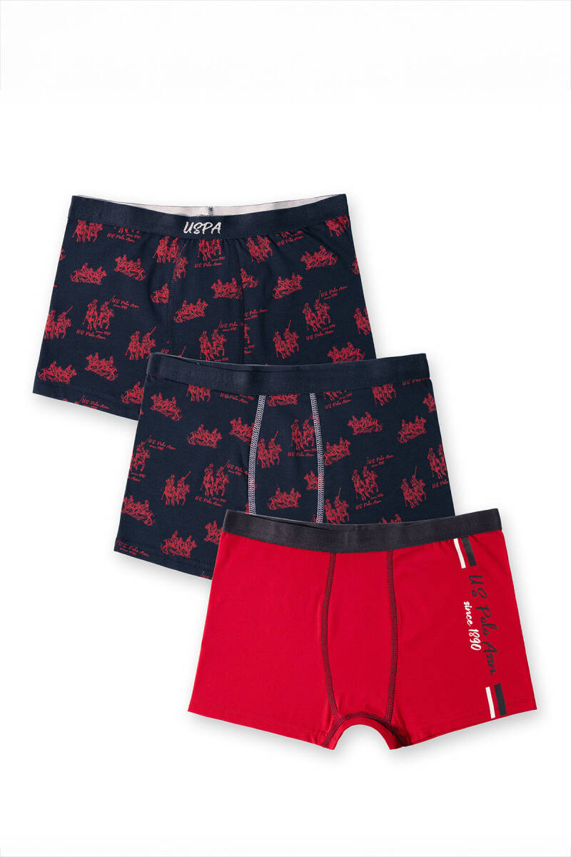 U.S. Polo Assn. Erkek Çocuk Pamuklu Kışlık Regular Fit Lacivert Boxer US2251-C-V1 - 1