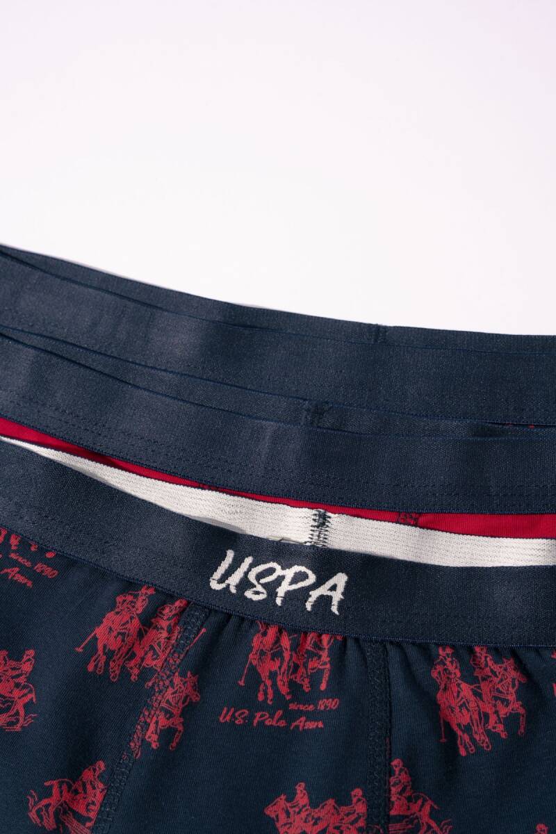 U.S. Polo Assn. Erkek Çocuk Pamuklu Kışlık Regular Fit Lacivert Boxer US2251-C-V1 - 5