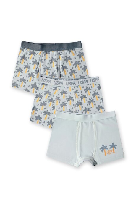 U.S. Polo Assn. Erkek Çocuk Pamuklu Kışlık Regular Fit Yeşil Boxer US2241-C-V1