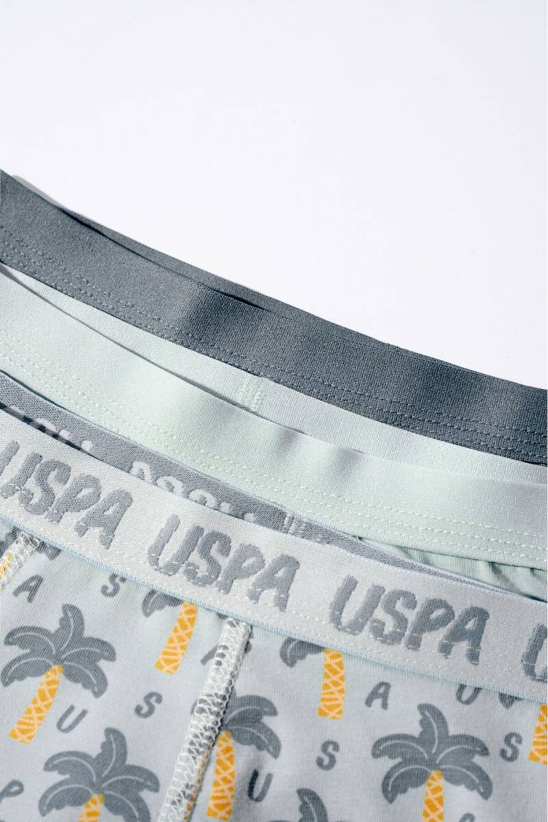U.S. Polo Assn. Erkek Çocuk Pamuklu Kışlık Regular Fit Yeşil Boxer US2241-C-V1 - 6