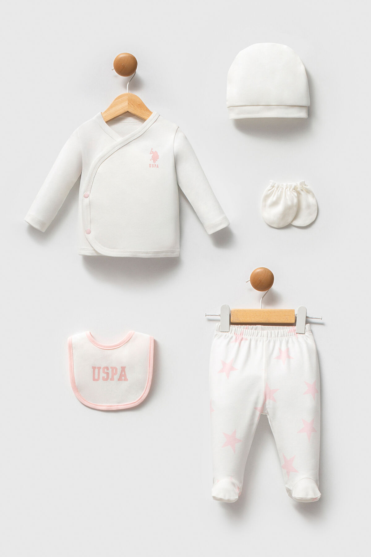 U.S. Polo Assn Kız Bebek Beyaz Hastane Çıkışı