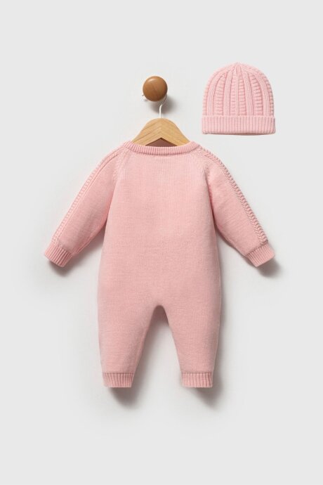 U.S. Polo Assn. Kız Bebek Pamuklu Kışlık Regular Fit Pembe Tulum USB2784-C-V1 (1)
