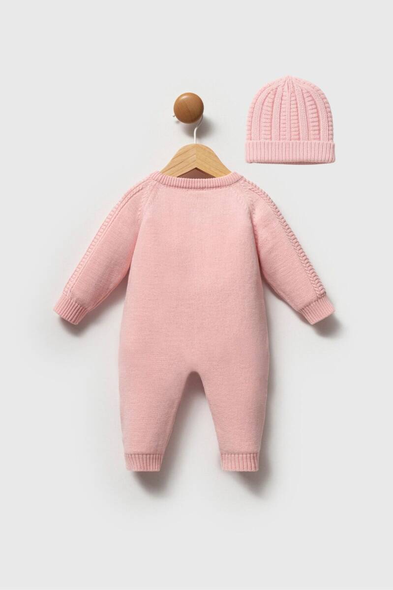 U.S. Polo Assn. Kız Bebek Pamuklu Kışlık Regular Fit Pembe Tulum USB2784-C-V1 - 2