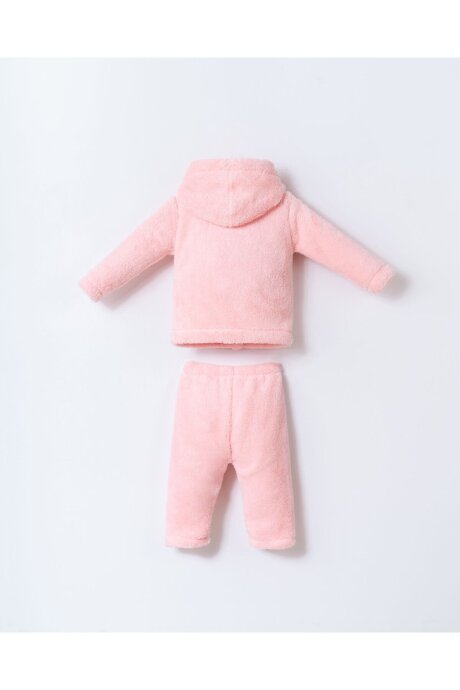 U.S. Polo Assn. Kız Bebek Pamuklu Kışlık Regular Fit Pembe Bebek Takımı USB2646-C-V2 - 6